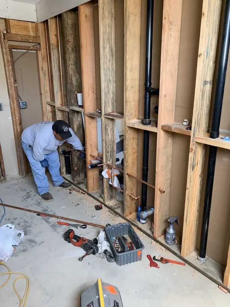 Commercial rough-in plumbing for Gas Line Repair in White Lake